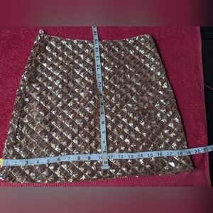 She and Sky Gold Sequin Mini Skirt